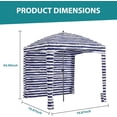 thumbnail image 2 of Simenmax 6x6ft Beach Cabana, Large Beach Canopy with Side Wall, UPF 50+ Protection Easy Setup Beach Tent Sun Shelter, Portable Beach Tent for Whole Family, Dark Blue, 2 of 8