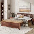 thumbnail image 2 of Gymax Queen Size Bed Frame w/ Headboard Wood Slat Support No Box Spring Needed, 2 of 10