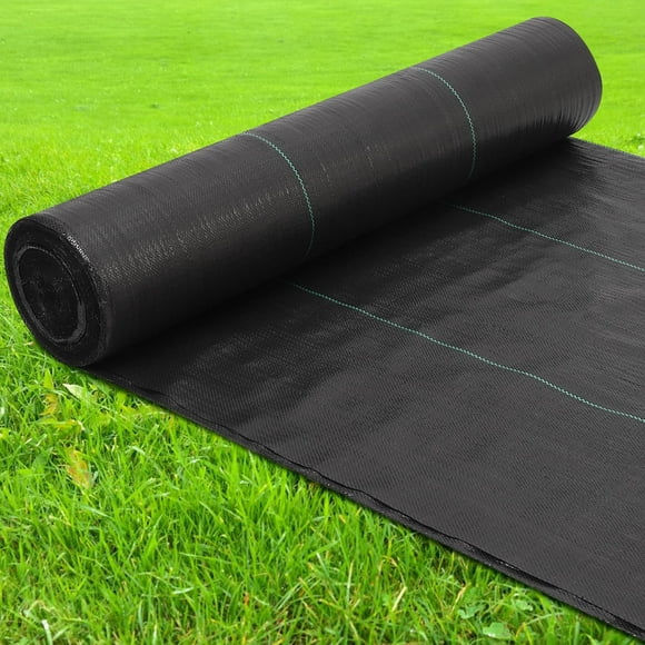 Tissu Barrière contre les Mauvaises Herbes Robuste / Couverture de Sol Paysagère Tissée pour le Contrôle des Mauvaises Herbes / sous-Couche Géotextile pour Jardin et Entrée