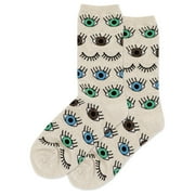 Hot Sox Womens Eyes Crew Socks