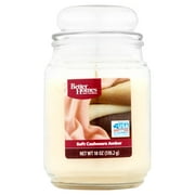 Angle View: Better Homes and Gardens Soft Cashmere Amber Scented Jar Candle, 18 oz
