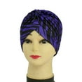 thumbnail image 2 of Turban Indien Rayé de Zèbre Foulard Musulman Femmes Chapeau Couverture de Main Chimio Wrap Cancer Chapeau, 2 of 2