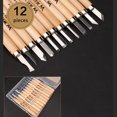 thumbnail image 2 of 1 Set Wood Carving Chisels Knife Basic Cut Detailed Woodworking Gouges DIY Hand Tools, 2 of 8