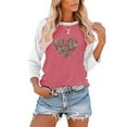 thumbnail image 1 of Hauts d'Été pour Femmes Mode Décontractée Ample Col Rond Couture Imprimée T-shirt à Manches Longues Habillé pour Femmes en Solde, 1 of 4