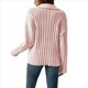 thumbnail image 3 of Suéteres de Punto para Mujer, Suéteres de Larga con Cuello en V, Camisetas Casuales, Conjuntos de Moda de Otoño Rosa M, 3 of 7