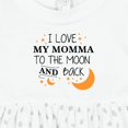 thumbnail image 4 of Inktastic I Love My Momma to the Moon and Back Girls Baby Dress, 4 of 5