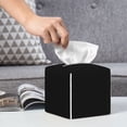 thumbnail image 6 of Logiee Tissue Box Cover 5X5X5'' PU Leather Tissue Holder Square Tissue Cube Box Organizer for Bathroom Vanity Countertop,Car,Night Stands,Office,Home,Kitchen (Black), 6 of 8