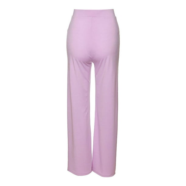 Long Pants For Women Women's Trendy Casual Pink Street Photography  Versatile High Waist Thin Pants Pink M JE 