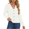 thumbnail image 3 of AskLazy Women's Open Front Cardigan Casual Loose Lightweight Cardigans Sweater,US Size,White,L, 3 of 14