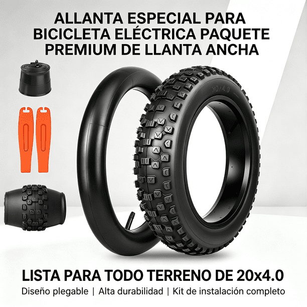 6MSKS 20x4.0 Fat Bike Tire Foldable Carbon Steel Bead, Aggressive Tread All-Terrain Tire for Snow Beach Rough Terrain & Street, Smooth Ride Extreme Traction Durable Resilience