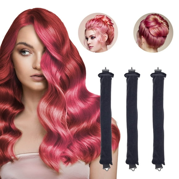 3pcs 7 Colors Heatless Hair Curler Flexi Rods Heatless Curling Rod For All Hair Types No Heat Curlers To Sleep In Overnight Heatless Curls For Hair Curling Stone