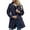 Navy Blue, variant on American Trends Womens Rain Jacket Long Waterproof Rain Jacket Women Lightweight Womens Raincoat Packable Trench Coats Light Khaki XL