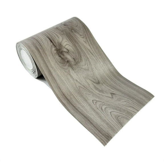 Thickened Grey Wallpaper Borders,Bathroom Waterproof Sticker,Kitchen Wall Decor Tape,Wood Grain Wall Paper,Self Adhesive Removable Mirror Frame Sticker (196.8inch)