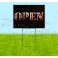 thumbnail image 1 of Open (18" x 24") Yard Sign, Includes Metal Step Stake, 1 of 6