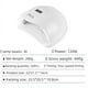 thumbnail image 3 of Lámpara de uñas de 120 W, máquina de terapia de luz para uñas de secado rápido, lámpara para hornear uñas, lámpara de terapia de luz UV, 3 of 5