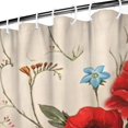 thumbnail image 3 of Waterproof Beautiful Colorful Floral Shower Curtain 72x72 Inch Boho Style Polyester Unique Shower Curtain for Bathroom Hotel Home Decor with 12 Plastic Hooks, 3 of 5