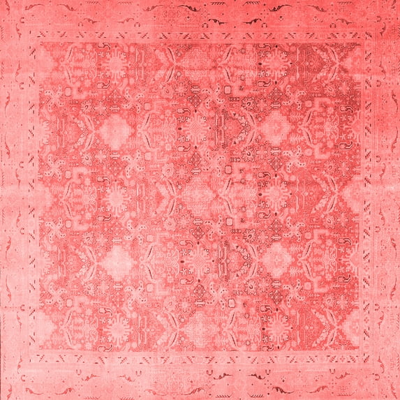 Ahgly Company Indoor Square Persian Red Traditional Area Rugs, 5' Square