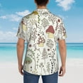 thumbnail image 6 of Goofa Colorful Mushrooms and Plants Hawaiian Shirt for Men, Unisex Summer Beach Casual Short Sleeve Button Down Shirts,Aloha Tropical Floral print shirt-3X-Large, 6 of 9