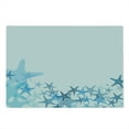 thumbnail image 2 of Starfish Cutting Board, Hand Drawn Seastar Silhouettes in Blue Tones with Border Framework Ocean Animals, Decorative Tempered Glass Cutting and Serving Board, Large Size, Multicolor, by Ambesonne, 2 of 5