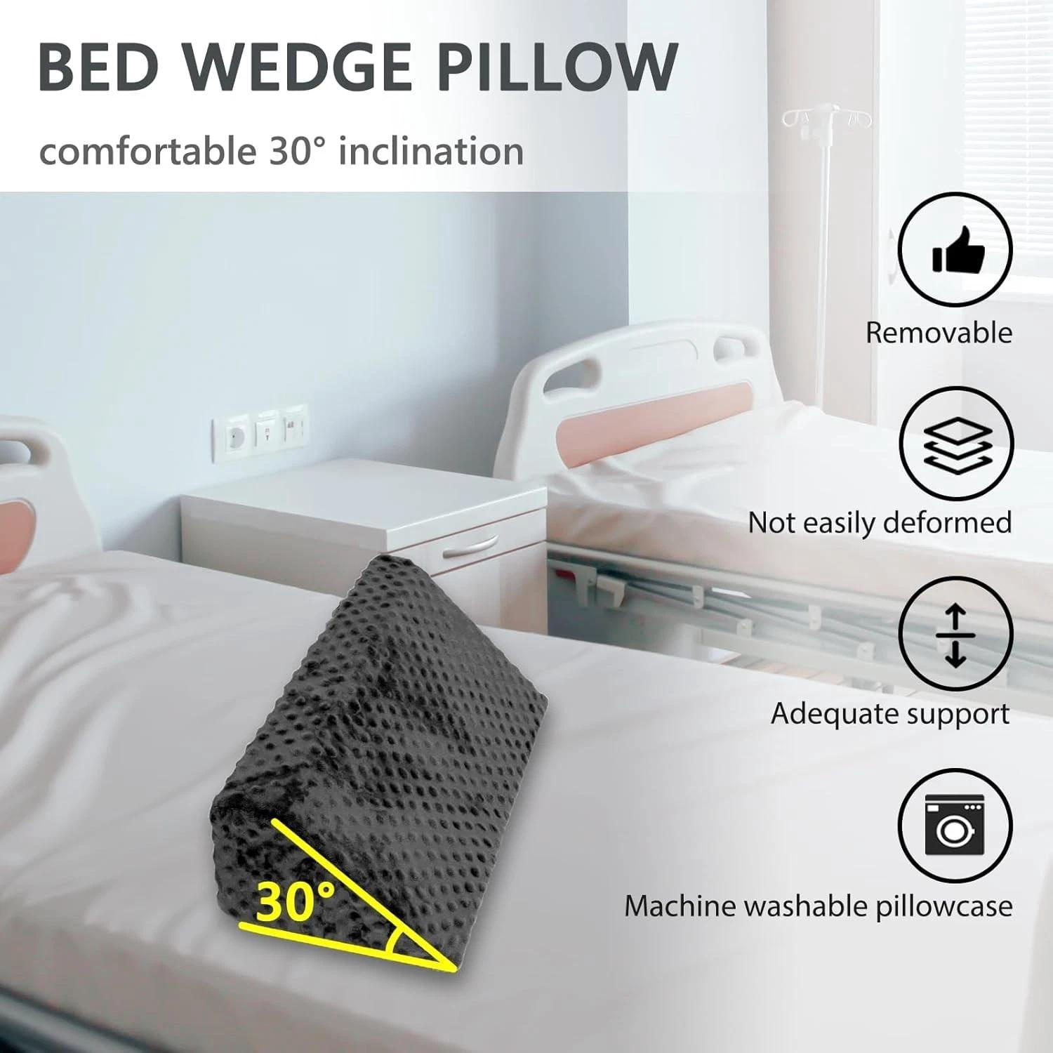 Wedge Pillow for Side Sleeping, Body Positioning Foam Wedge Pillow, Side Wedg...