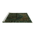 thumbnail image 2 of Ahgly Company Machine Washable Indoor Round Persian Turquoise Blue Traditional Area Rugs, 6' Round, 2 of 4