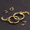 thumbnail image 4 of 100 anillos de llavero de 1 pulgada/25 mm de oro con 100 anillos de salto y 100 pines de ojo de tornillo a granel para manualidades, 4 of 5