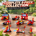 8-in-1 Fire Rescue Interlocking Block Building Set, Fire Red, 11.85 x 7 ...