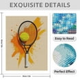 thumbnail image 3 of Diamond Art Kit for Adults, Tennis Racket And Ball Art Splash Diamond Painting for Adults Beginners, 5D DIY Diamond Art Painting Kits, Colorful Diamond Painting Craft for Home Decor 12x16, 3 of 7
