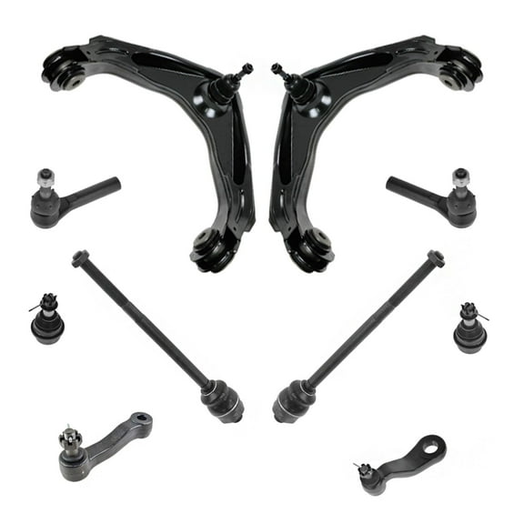 TRQ Ball Joint Control Arm Tie Rod Pitman Idler Arm Steering Suspension Kit 10pc PSA85768 Fits select: 2001-2010 CHEVROLET SILVERADO, 2001-2010 GMC SIERRA