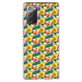 thumbnail image 1 of DistinctInk Clear Shockproof Hybrid Case for Galaxy Note 20 ULTRA (6.9" Screen) - TPU Bumper, Acrylic Back, Tempered Glass Screen Protector - Summer Vibes Floral Pattern Green Yellow Blue, 1 of 3