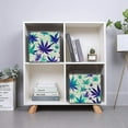 thumbnail image 3 of Collapsible Oxford Fabric Storage Cubes with Handles, Large Mid Foldable Oxford Cloth Bins Set of 2/6, Closet Organizers for Shelves Clothes Home Kitchen Toy - Leafs, 3 of 7