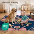thumbnail image 4 of ODIKA 4'x6' Ultra-Soft Area Rug, Pencil School Oversized Scattered Motifs Symmetrical Layout Classroom None Washable, Bare feet friendly, Silk-Touch for Bedroom Home office, 4 of 7