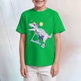 thumbnail image 2 of Hessimy Boys' Graphic Tees Short Sleeve Crew Neck Casual Cool Shirts Summer T Shirts,Cool Tee(Green,7-8 Years), 2 of 4