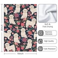 thumbnail image 3 of 2 Pcs Funny Kitchen Towels,Shih Tzu Dog and Flower Floral Microfiber Dish Towels,Kitchen Tea Towels,Kitchen Towel Set (18" X 26"), 3 of 3