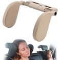thumbnail image 1 of Car Headrest for Children Adults, Pillow Neck Support Car Seat Adjustable (Beige), 1 of 7