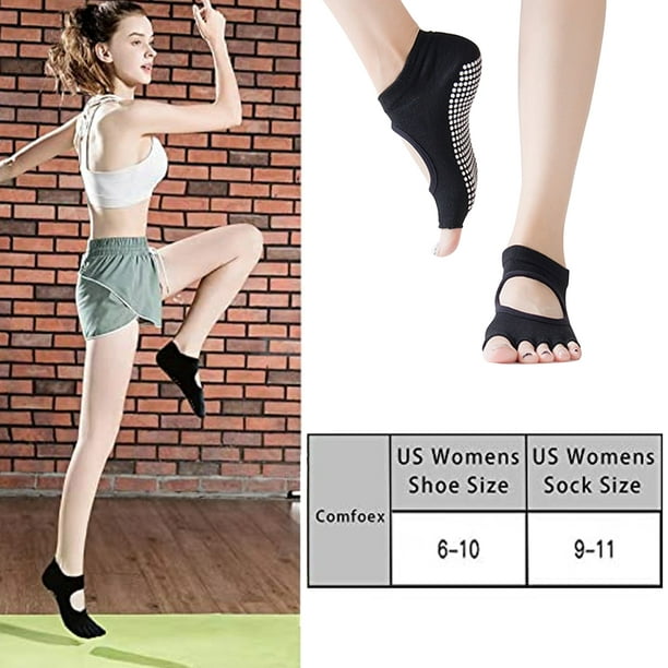 1 pair Women's Half Toe Grip Non-Slip for Ballet, Yoga, Pilates, Barre Toe  Socks 