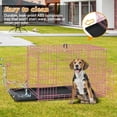 thumbnail image 4 of Dog Crate, Folding Portable Outdoor Large Two Door Metal Cat Dog Cage with ABS Tray LC Panel Floor Protecting Feet Wire Animal Pet Dog Kennel with Divider, 4 of 8