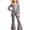 Black, variant on Krdevn Kids Shiny Stretch Jumpsuit, Long Sleeve Round Neck Flare Bell Bottom Dancewear for Boys Girls Stage Performance,Red