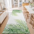 thumbnail image 3 of 2'x6' Rug Runners for Hallways Kitchen, Sage Green Palm Leaves Non Slip Entryway Beside Floor Carpet Runner, Summer Tropical Botanical Washable Laundry Room Bedroom Throw Rugs Mat for Family Pet, 3 of 8