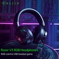 thumbnail image 2 of Razer V3 RGB Headphones Wired USB Gaming Headset with Detachable HyperClear Cardioid Mic 50mm Driver Unit, 2 of 5