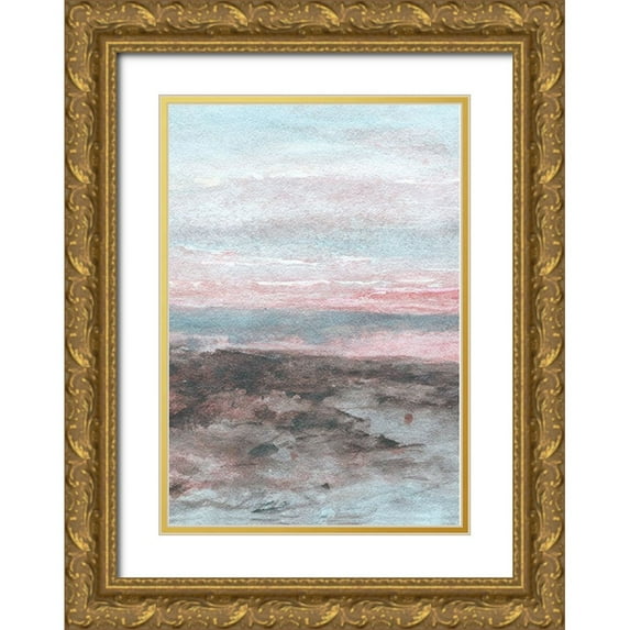 Fay, Mela 23x32 Gold Ornate Wood Framed with Double Matting Museum Art Print Titled - Sunset II