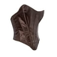 thumbnail image 5 of Feancey Bustier Corset Tops for Women Lace Up Back Bustiers Strapless Vintage Waist Cincher Overbust Corsets Halloween Costume for Party Brown L, 5 of 6