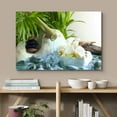 thumbnail image 2 of wall26 Canvas Print Wall Art White Orchids and Zen Stones with Bamboo Nature Wilderness Photography Realism Chic Scenic Relax/Calm Multicolor for Living Room, Bedroom, Office - 12"x18", 2 of 5