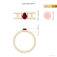 thumbnail image 4 of ANGARA Natural Pear Ruby Solitaire Parallel Split Shank Ring in 14K Yellow Gold for Women (Size-6x4mm) | July Birthstone Jewelry for Her, 4 of 9