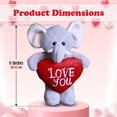 thumbnail image 5 of Made By Aliens Elephant Stuffed Animal 8 Inches Surprise Valentines day stuffed animals Hideaway Spring Inspired Gift for Girls and Boys Birthday, Valentine’s day, Easter day (Elephant), 5 of 6