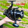 thumbnail image 2 of Big Metal Fishing Reel Strong Drag Spinning Reel Carp Reels Trolling ,Rigid Aluminum Skeletal Frame, 2 of 6
