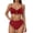 D74/Wine, variant on Afdoent Tankini Swimsuits For Women Two Piece Bikini With V Neck High Waisted Bathing Suit For Beach Pool Beach Swimwear 2026