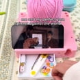thumbnail image 3 of Crochet Caddy, Shiny Portable Multi-Functional Yarn Spool Box, Yarn Spinner Holder for Knitting with Phone Stand, Detachable, Ideal Gift Accessories Organizer for Knitting Lovers(4pcs), 3 of 8
