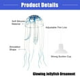 thumbnail image 4 of Vocoste Aquarium Jellyfish Glow Decor Fish Tank Fluorescent Jellyfish Ornaments Blue 2.3"x5.9" with Suction Cup, 4 of 6