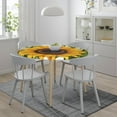 thumbnail image 2 of Round Fitted Tablecloth with Elastic Yellow Sunflowers and White Flowers Fitted Table Covers for Round Tables Waterproof Reusable Vinyl Table Cloth for Indoor and Outdoor 40"-48" ,24ju26caA122, 2 of 7